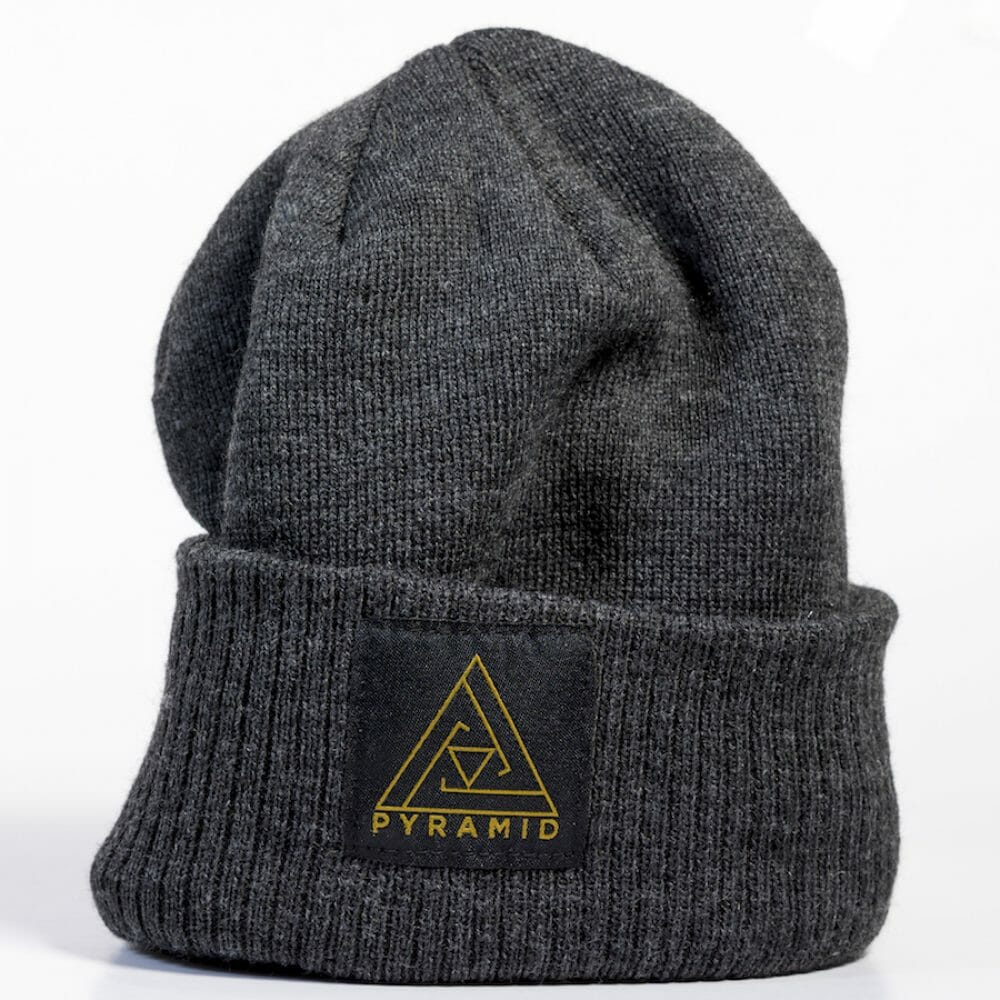 black pyramid beanie