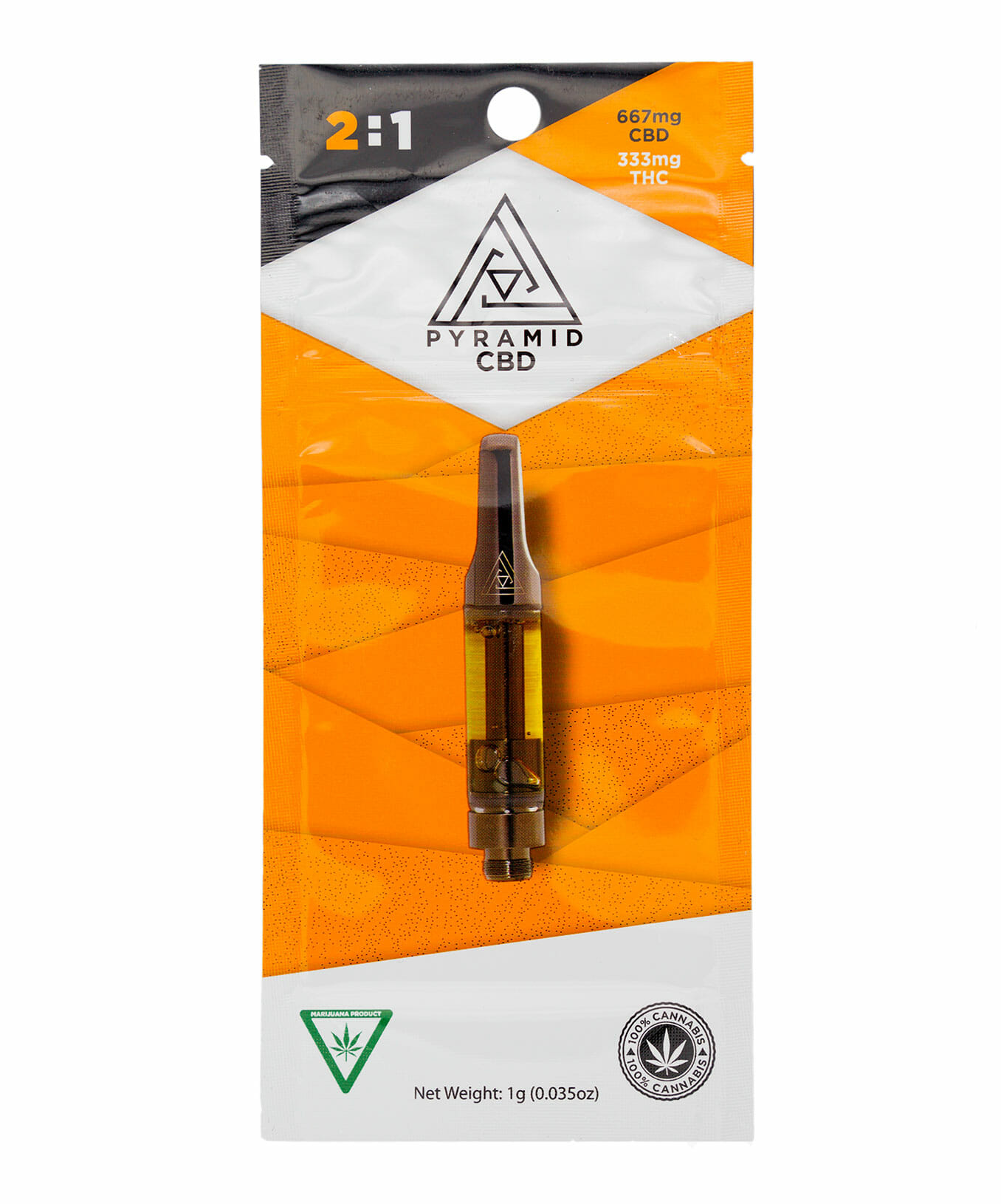 2:1 Pyramid CBD/THC cartridge