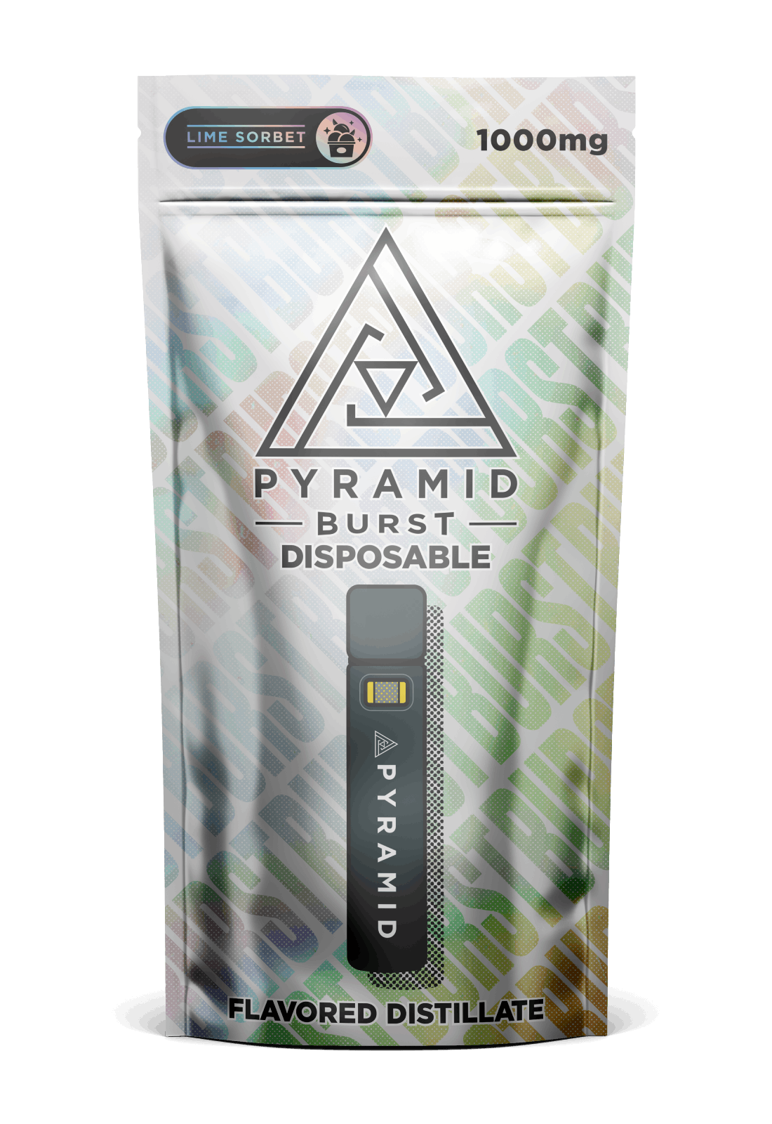 Pyramid_Burst_LimeSorbet_1000mg_Disposable Pyramid Burst 1000mg disposable vape - lime sorbet flavor