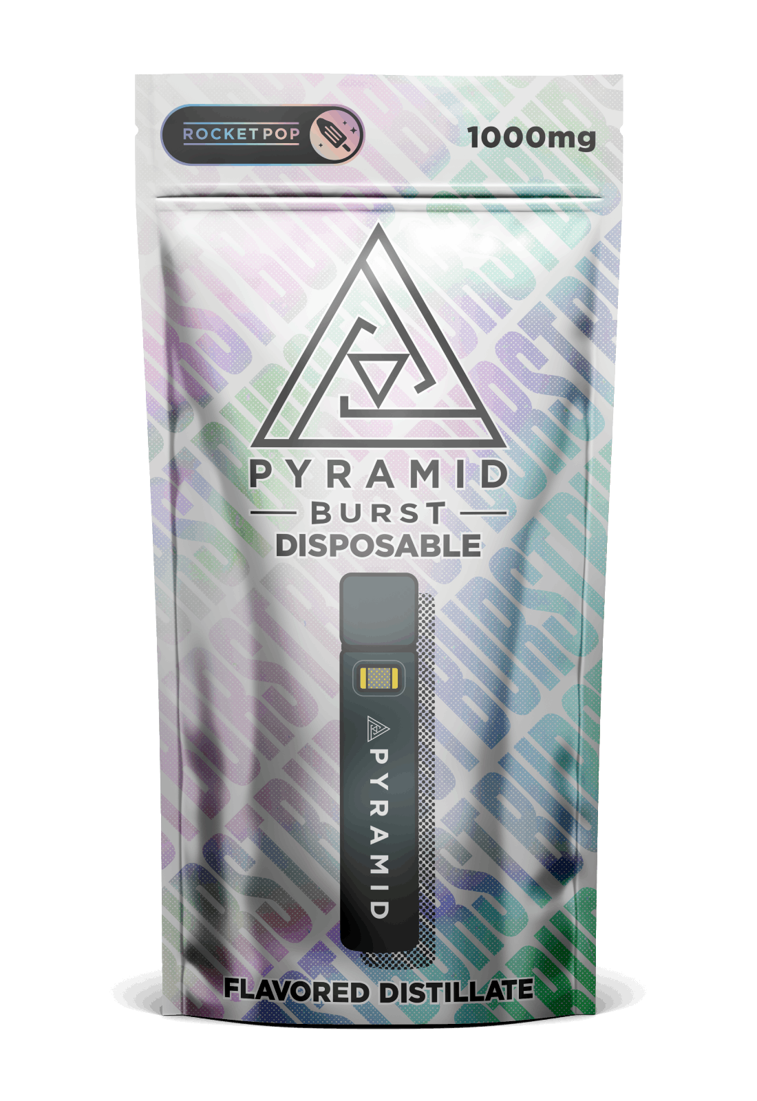 Pyramid_Burst_RocketPop_1000mg_Disposable Pyramid Burst 1000mg disposable thc vape - rocketpop flavor