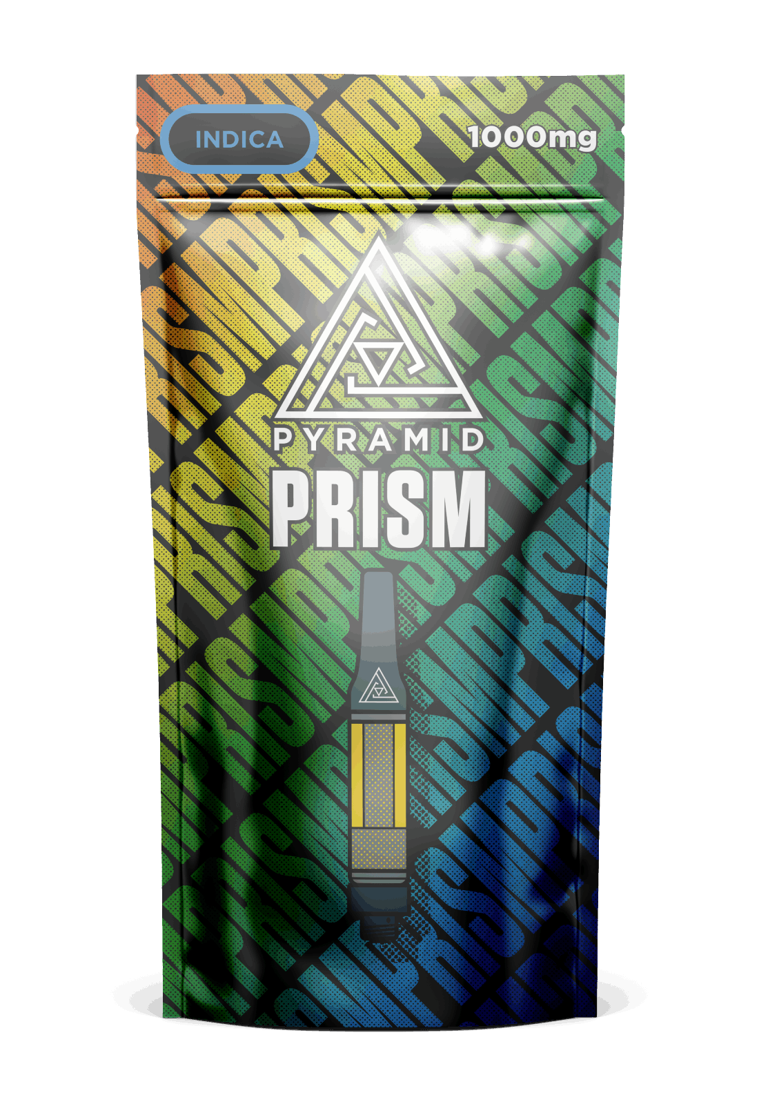 Pyramid Prism Indica 1000mg maximum potency hemp oil cartridge